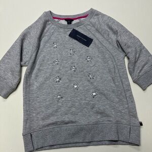 NWT Tommy Hilfiger girls sweatshirt top grey XL 14